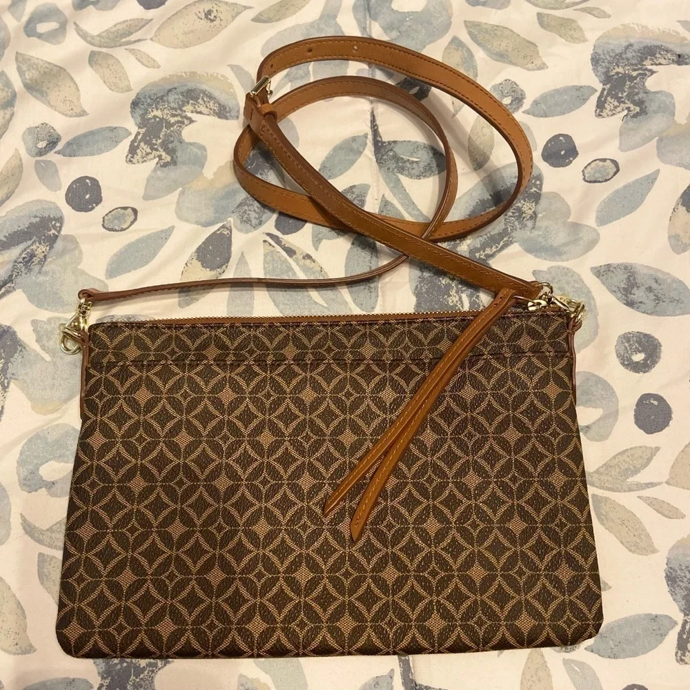 Women’s Fossil Sydney Shoulder Bag Brown Leather Crossbody